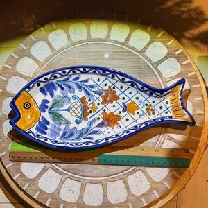 Terra Bella handpainted fish platter